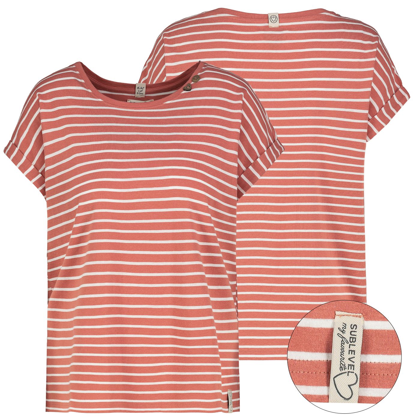 Damen DOB Shirt, weit, Rundhals mit Blend