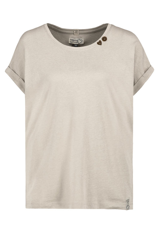 Damen DOB Shirt, weit, Rundhals mit Blend