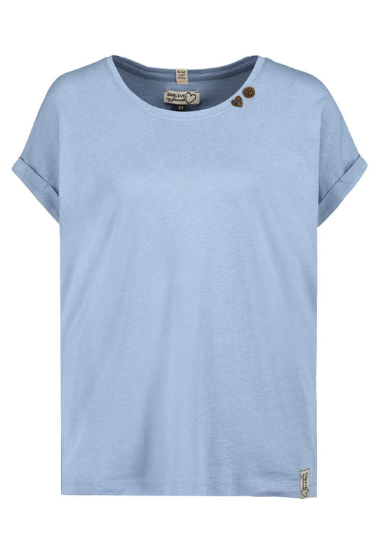 Damen DOB Shirt, weit, Rundhals mit Blend