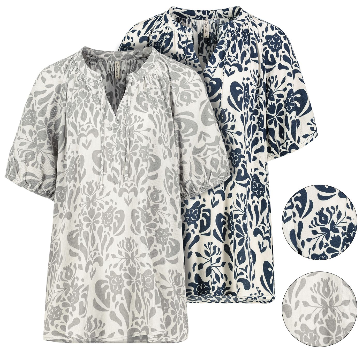 Damen DOB Bluse, Kurzarm mit Raglannaht u