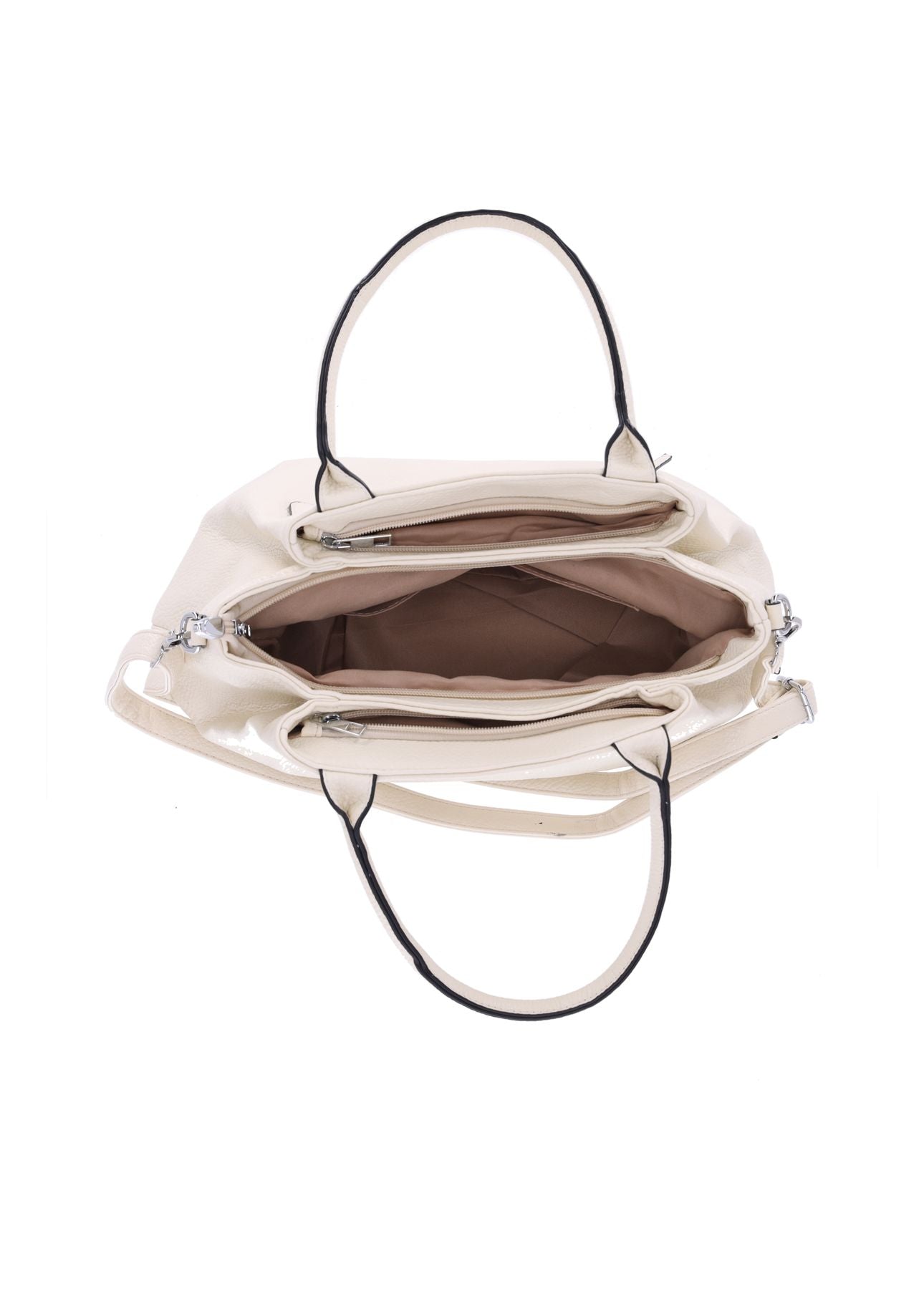 Tasche mit Trageriemen und Außenklapptasche