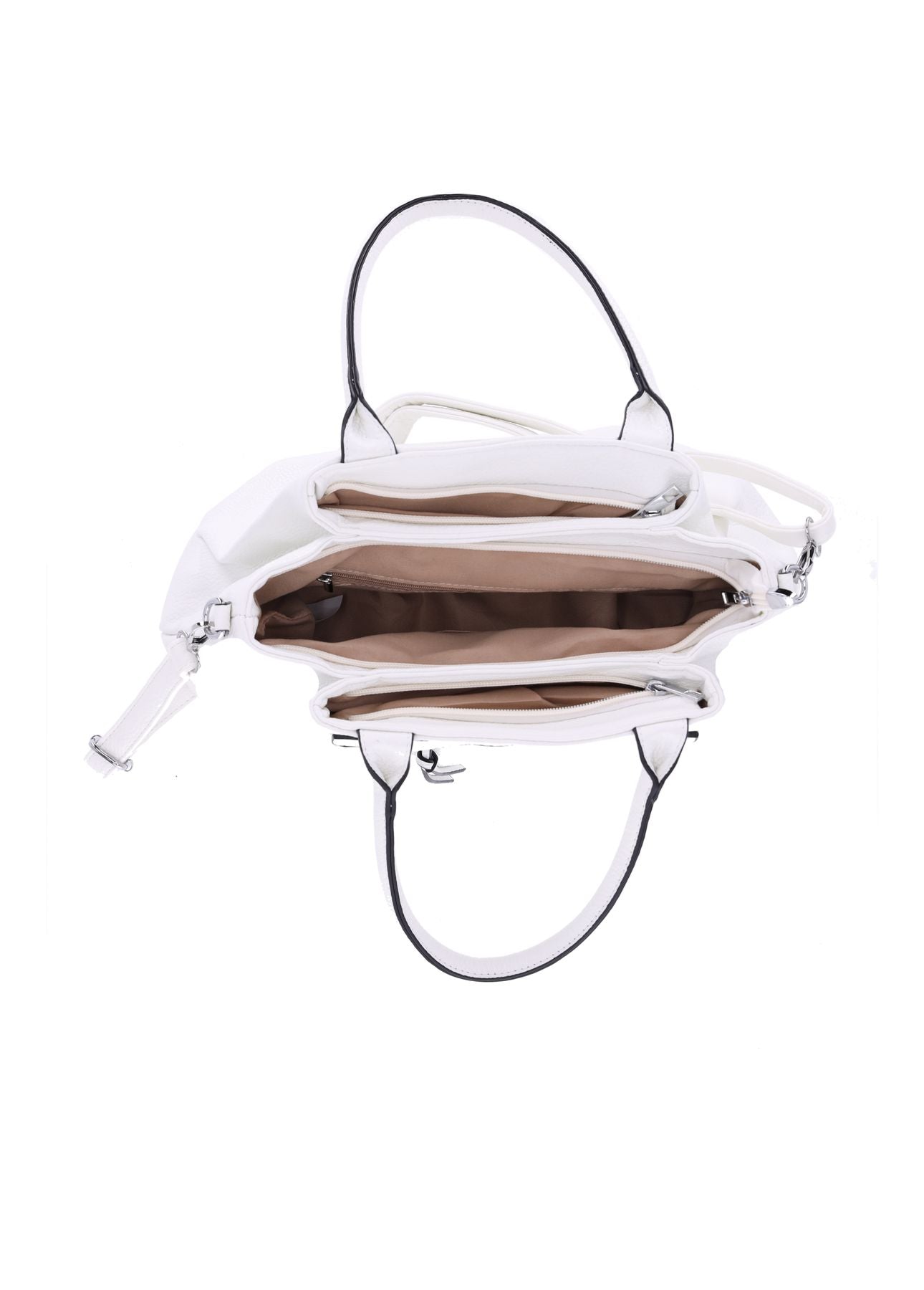 Tasche mit Trageriemen und Außenklapptasche