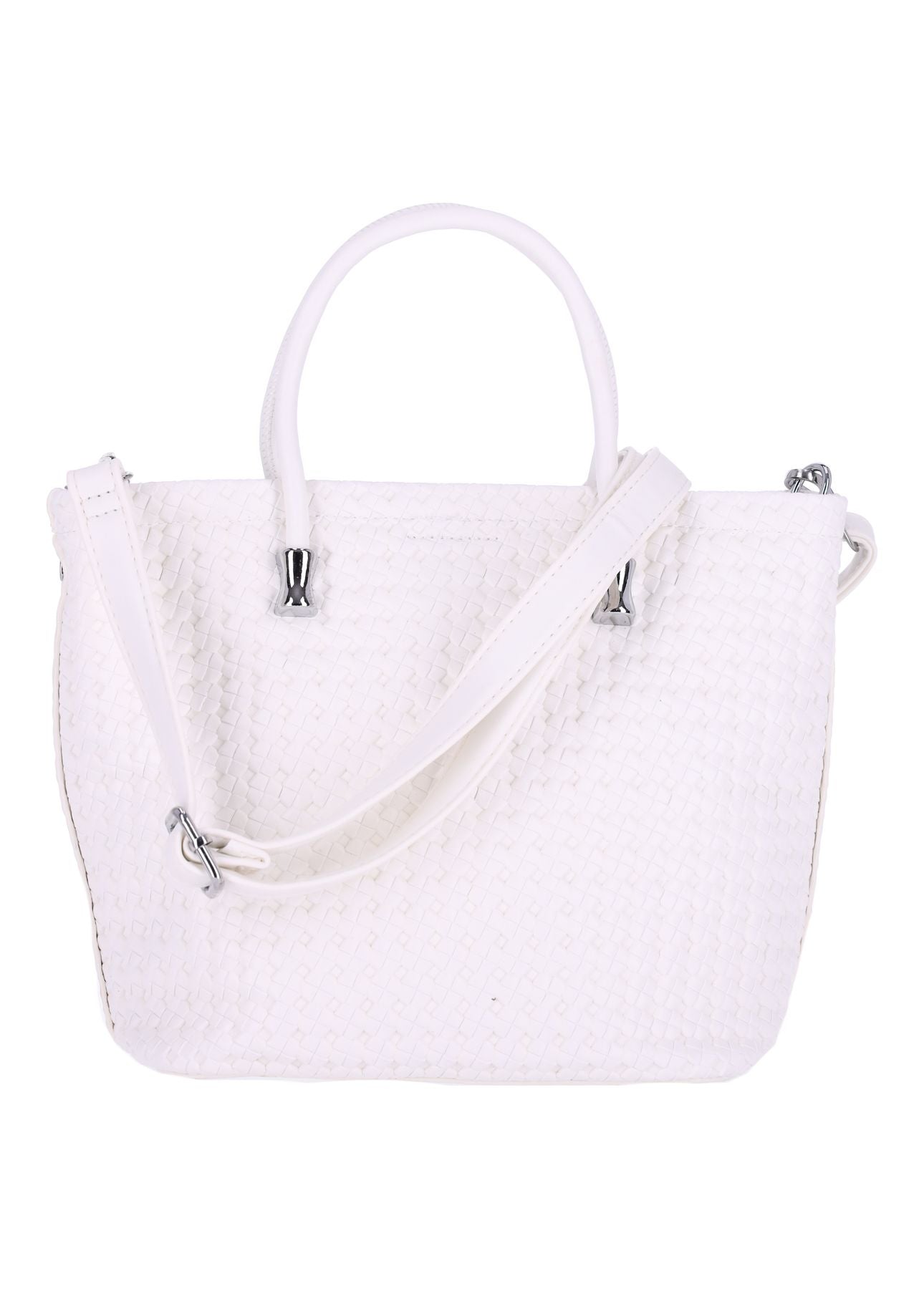 Handtasche geflochten mit Tuch