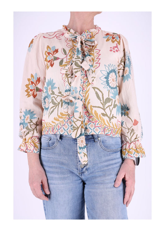 Blusenjacke zum binden Print