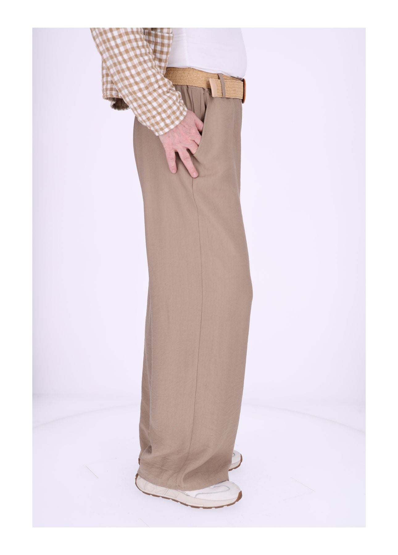Damen Hose mit Gürtel Sommerqualität
