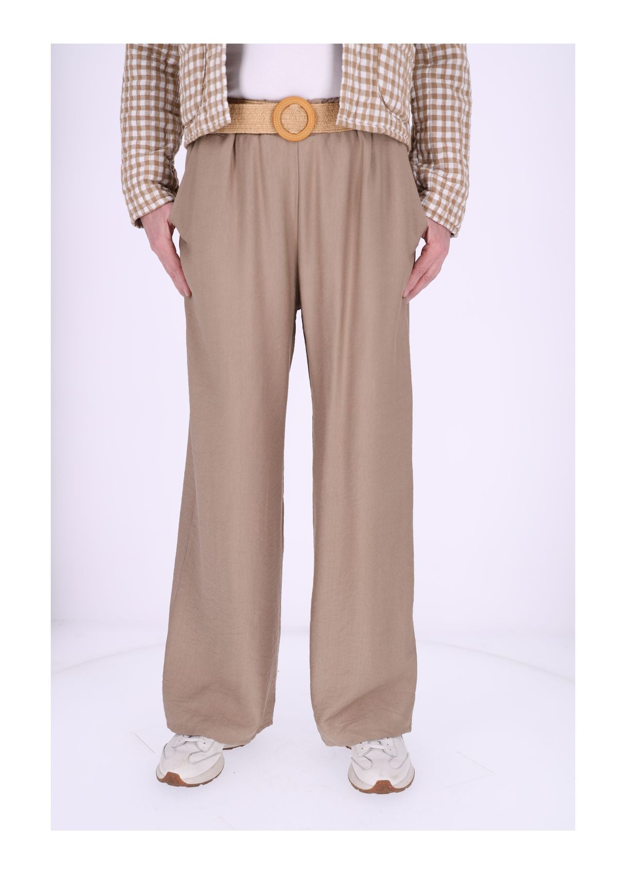 Damen Hose mit Gürtel Sommerqualität