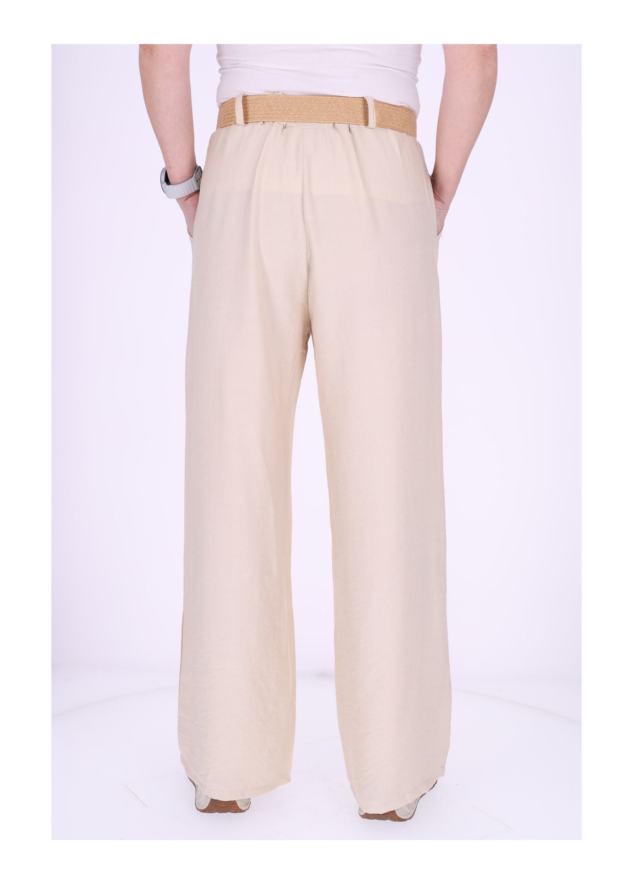 Damen Hose mit Gürtel Sommerqualität
