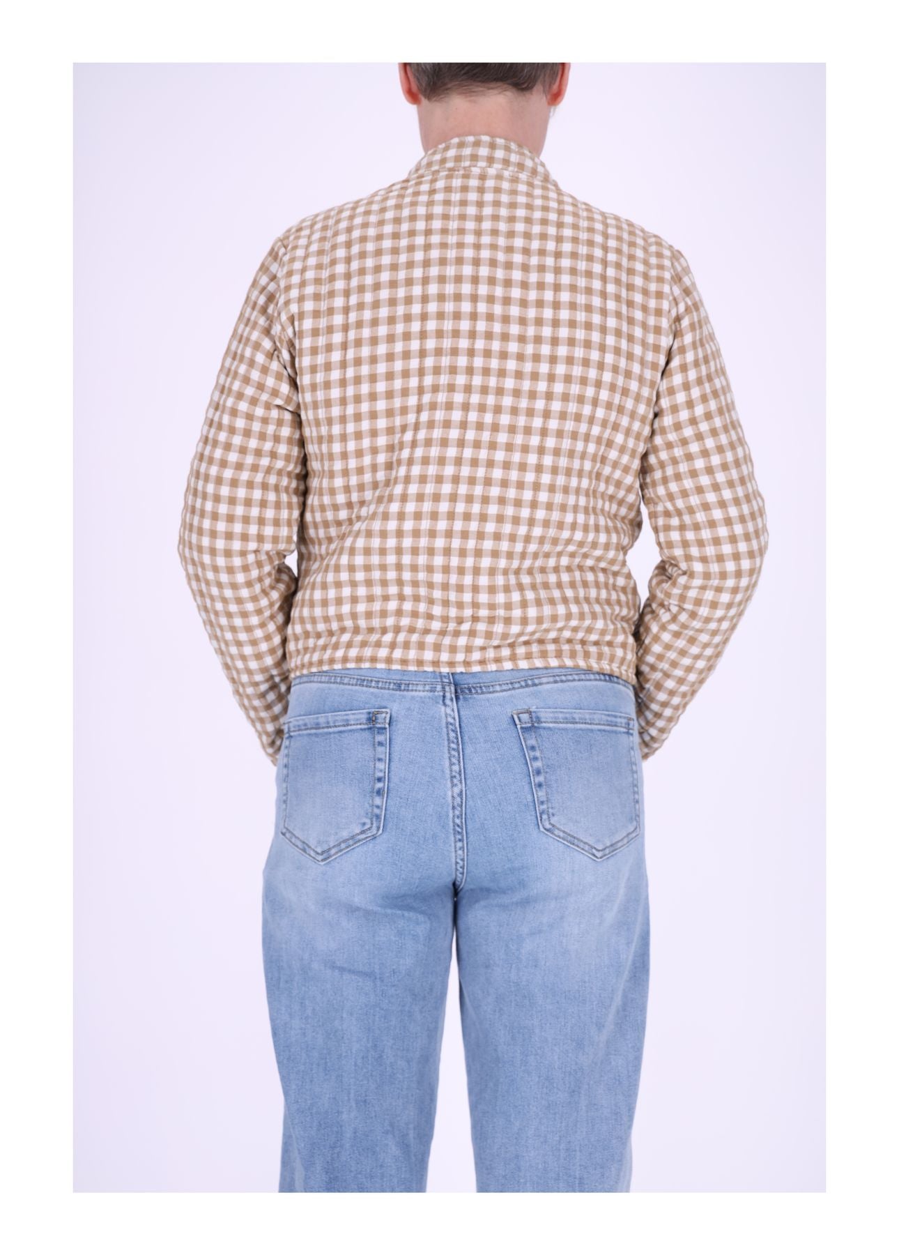 Damen Sweatjacke Stepp kleines Karo