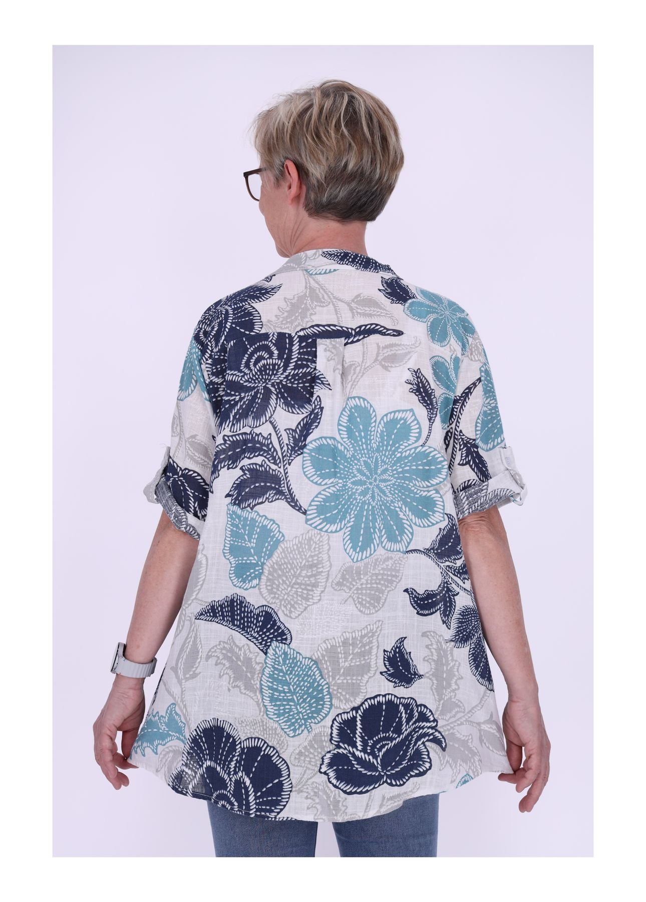Damen Blusenshirt 1/2 Arm mit Print
