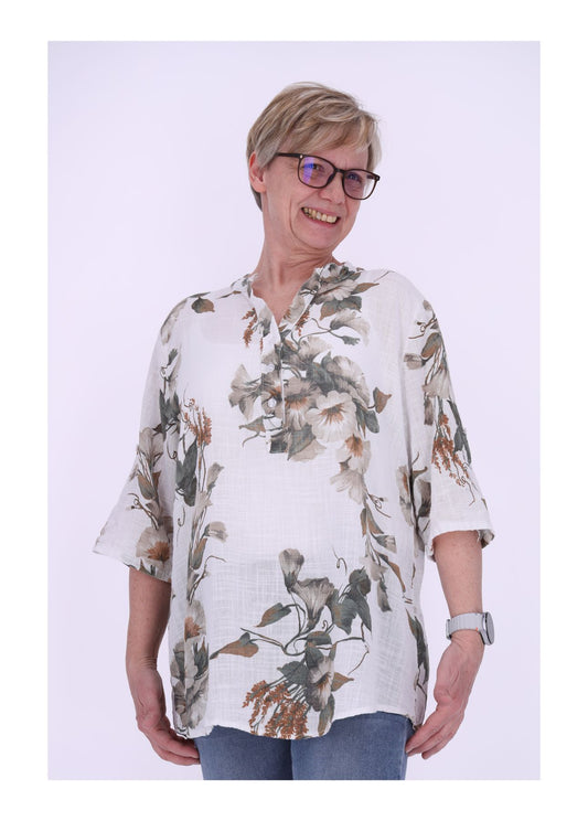 Damen Blusenshirt 1/2 Arm mit Print