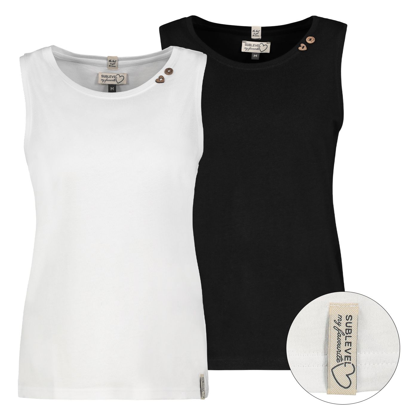 Damen DOB Top, weit, Rundhals mit Blende,