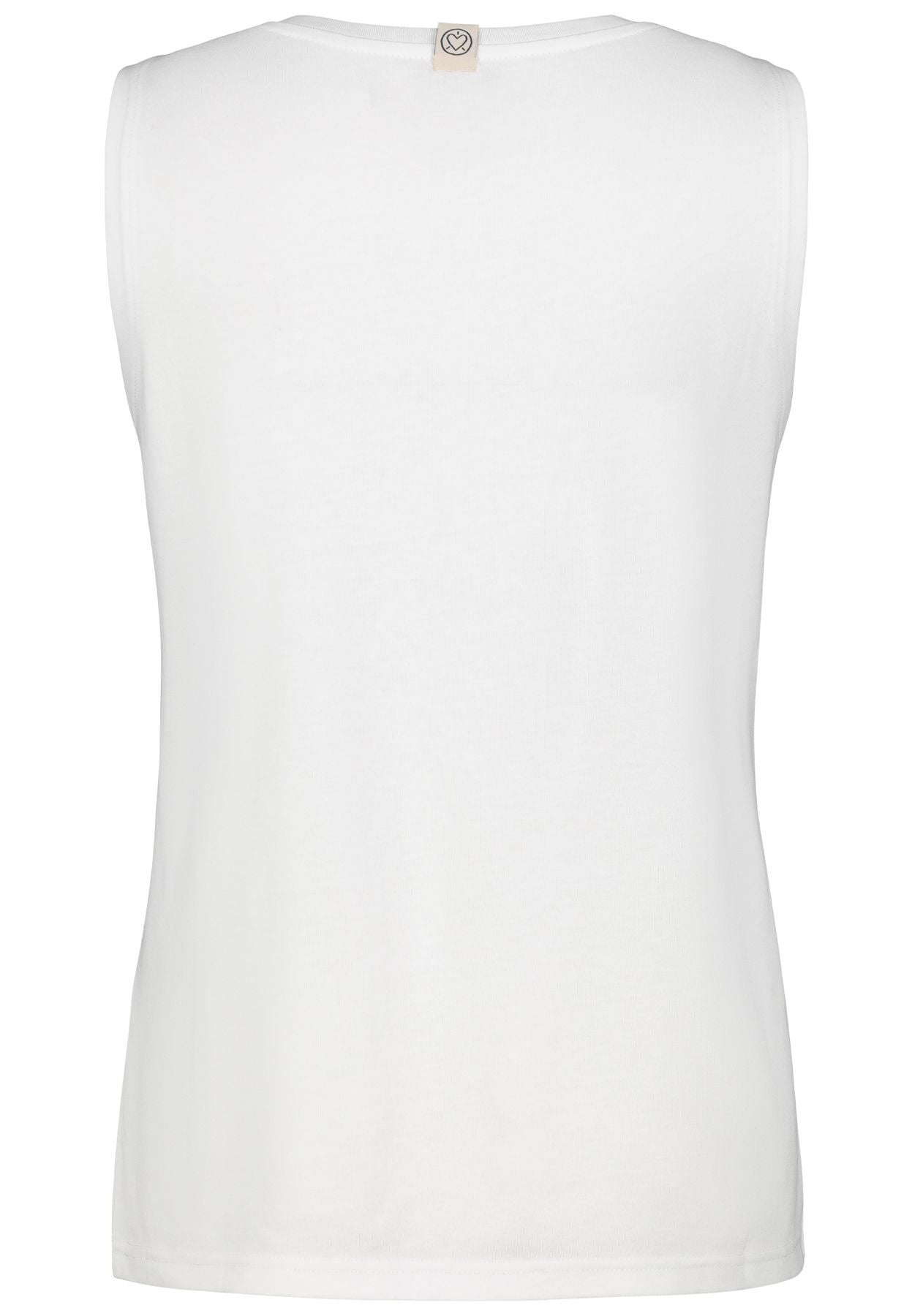 Damen DOB Top, weit, Rundhals mit Blende,