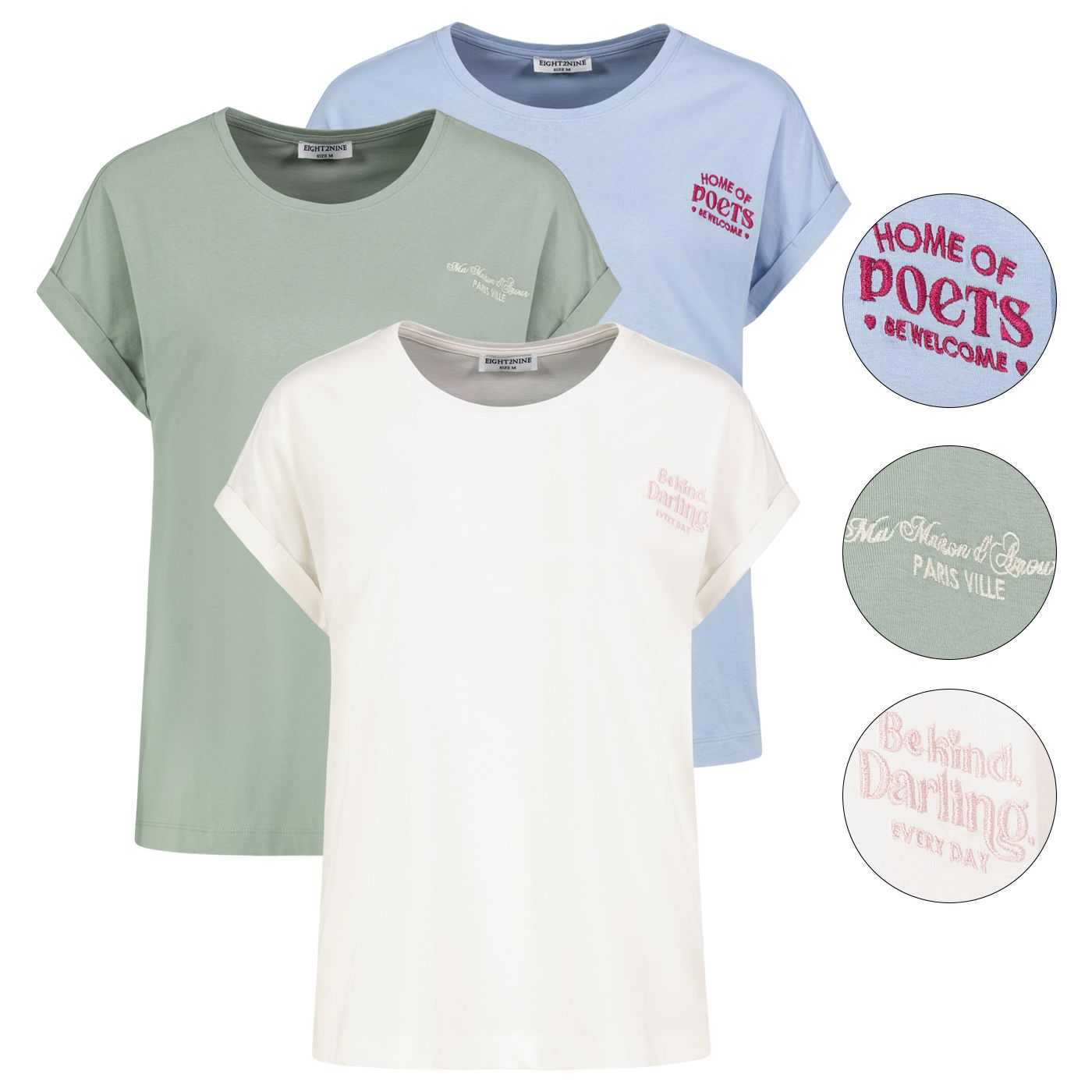 Damen DOB T-Shirt, angeschnittene Ärmel m