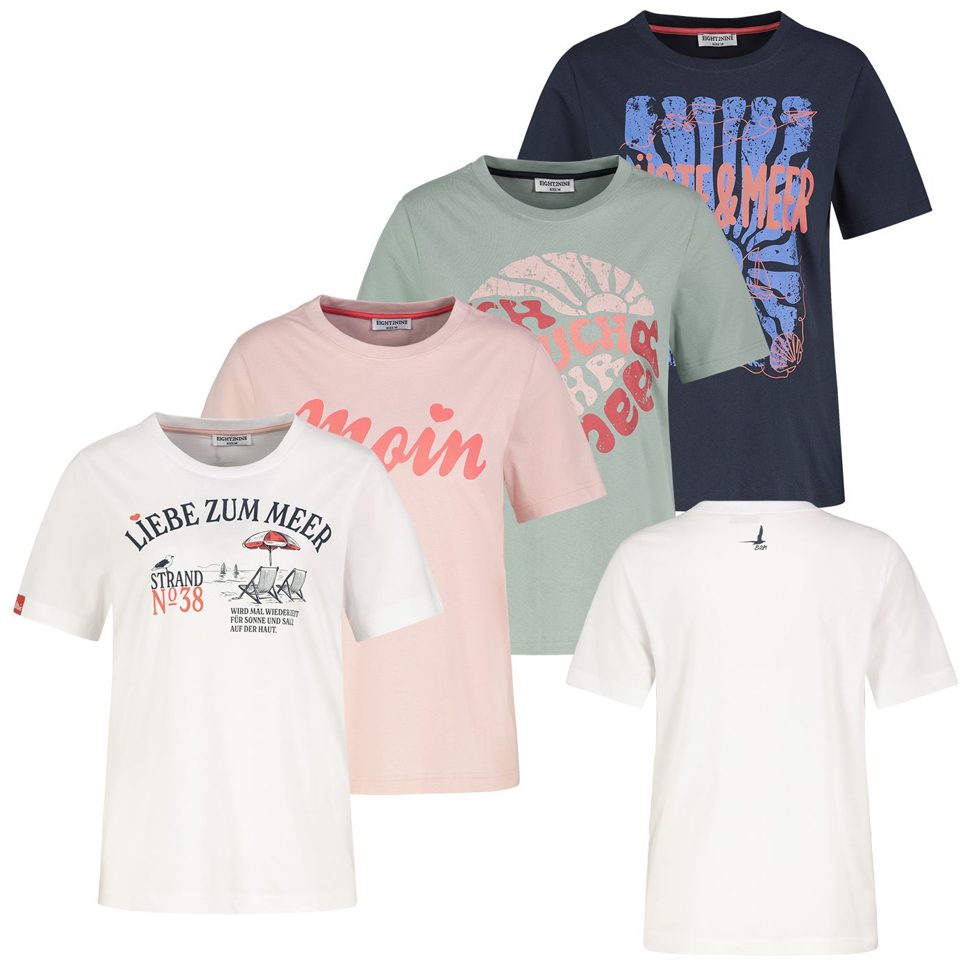 Damen DOB T-shirt, kurzarm, Rundhals mit