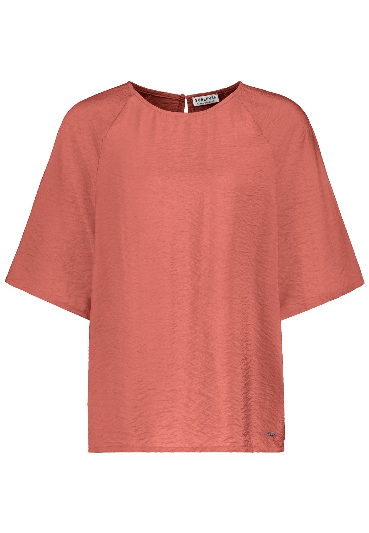 Damen DOB Bluse, kurzer Raglanärmel, Rund