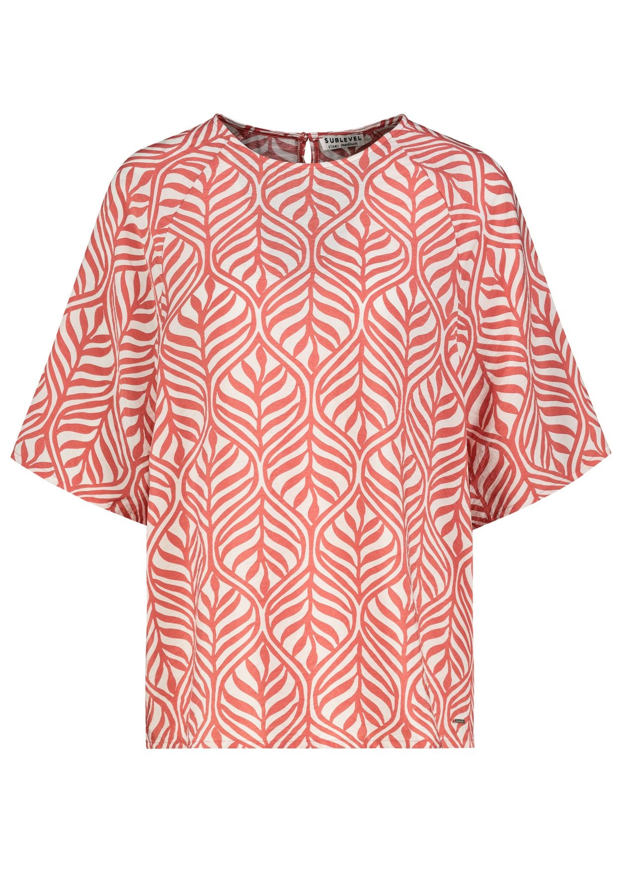 Damen DOB Bluse, kurzer Raglanärmel, Rund