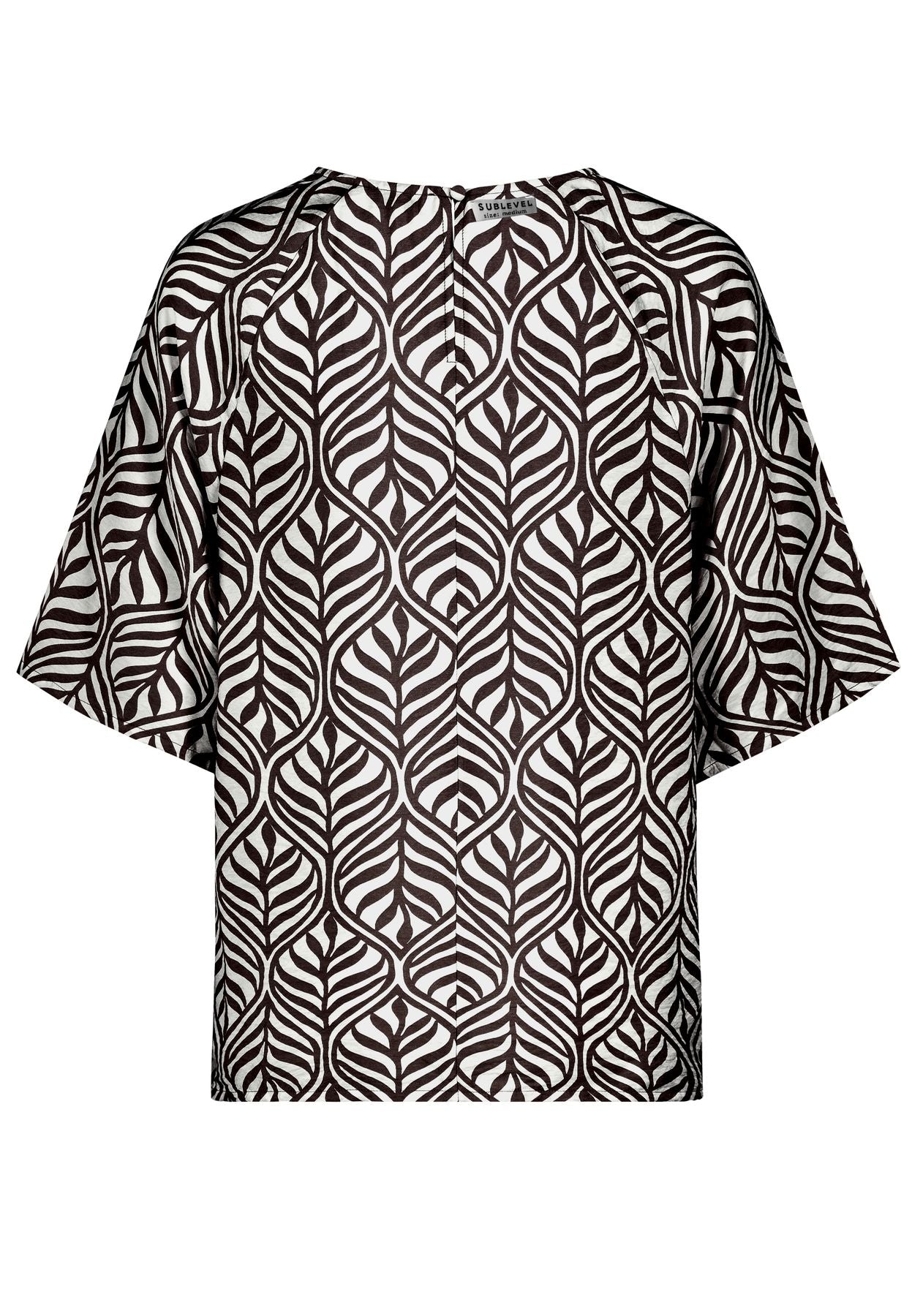 Damen DOB Bluse, kurzer Raglanärmel, Rund