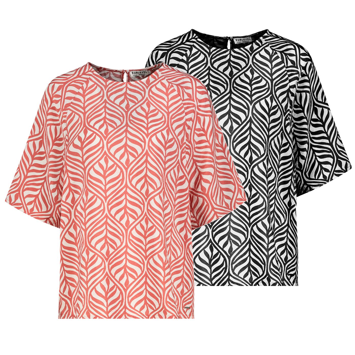 Damen DOB Bluse, kurzer Raglanärmel, Rund