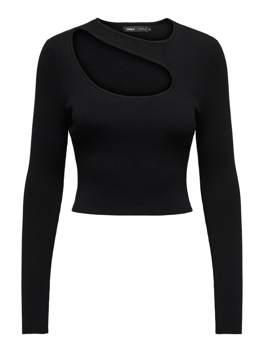 Damen ONLMEDDI LS PEEK-A-BOO O-NECK CC KNT