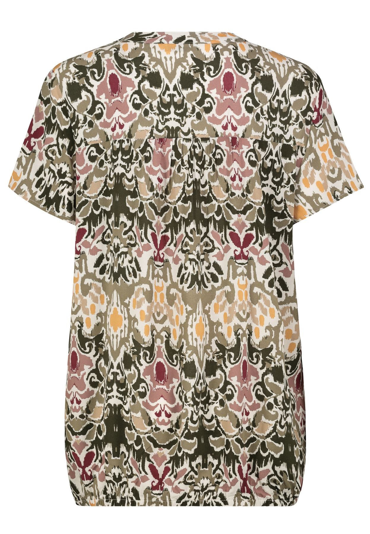 Damen DOB Bluse, Rundhals mit V-Ausschnit