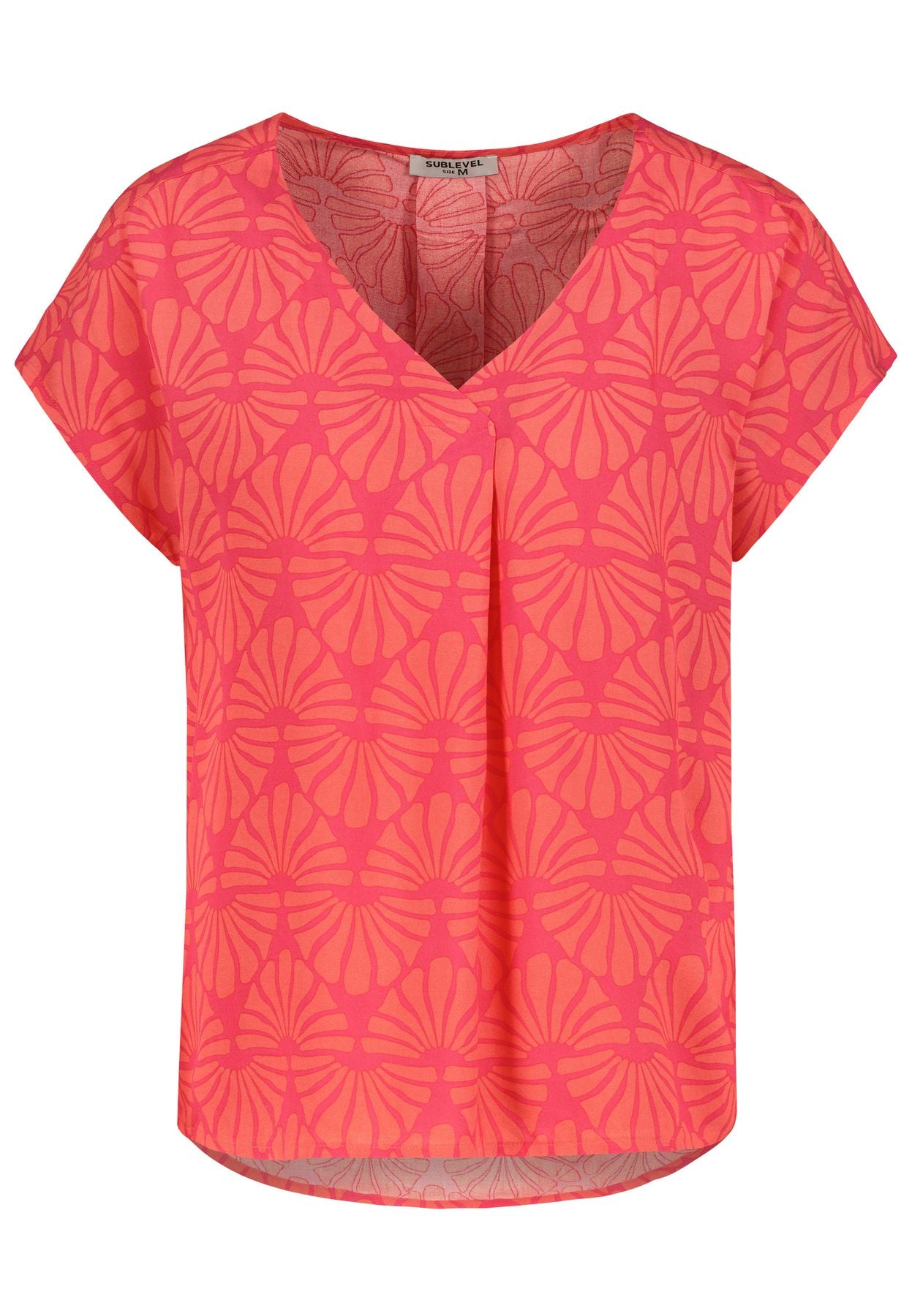 Damen DOB Bluse, V-Ausschnitt mit eingele