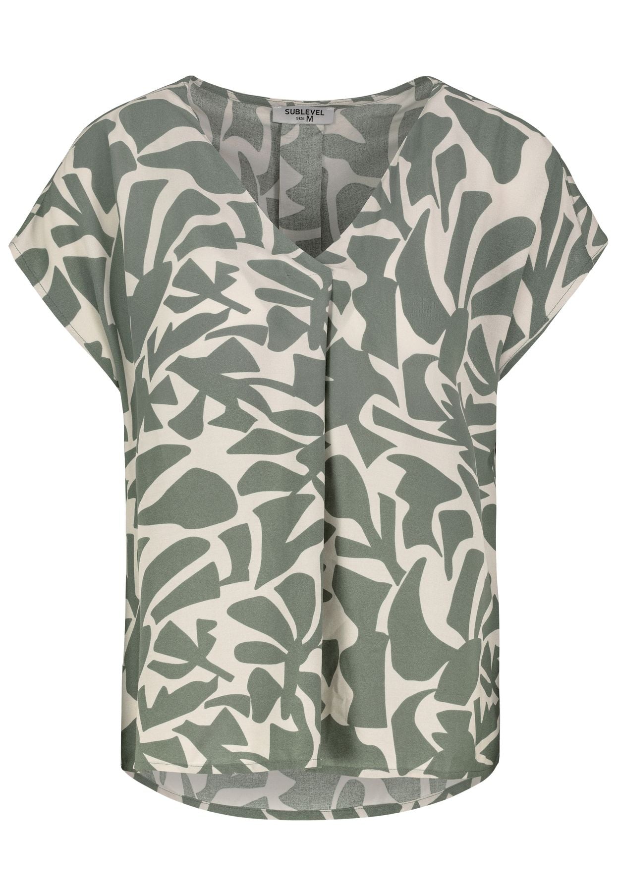 Damen DOB Bluse, V-Ausschnitt mit eingele