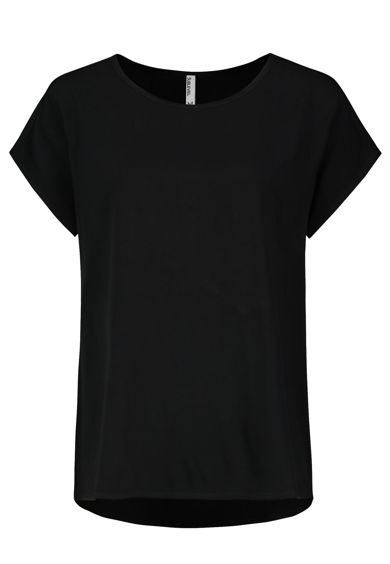 Damen DOB Bluse, Rundhals mit Piping, übe