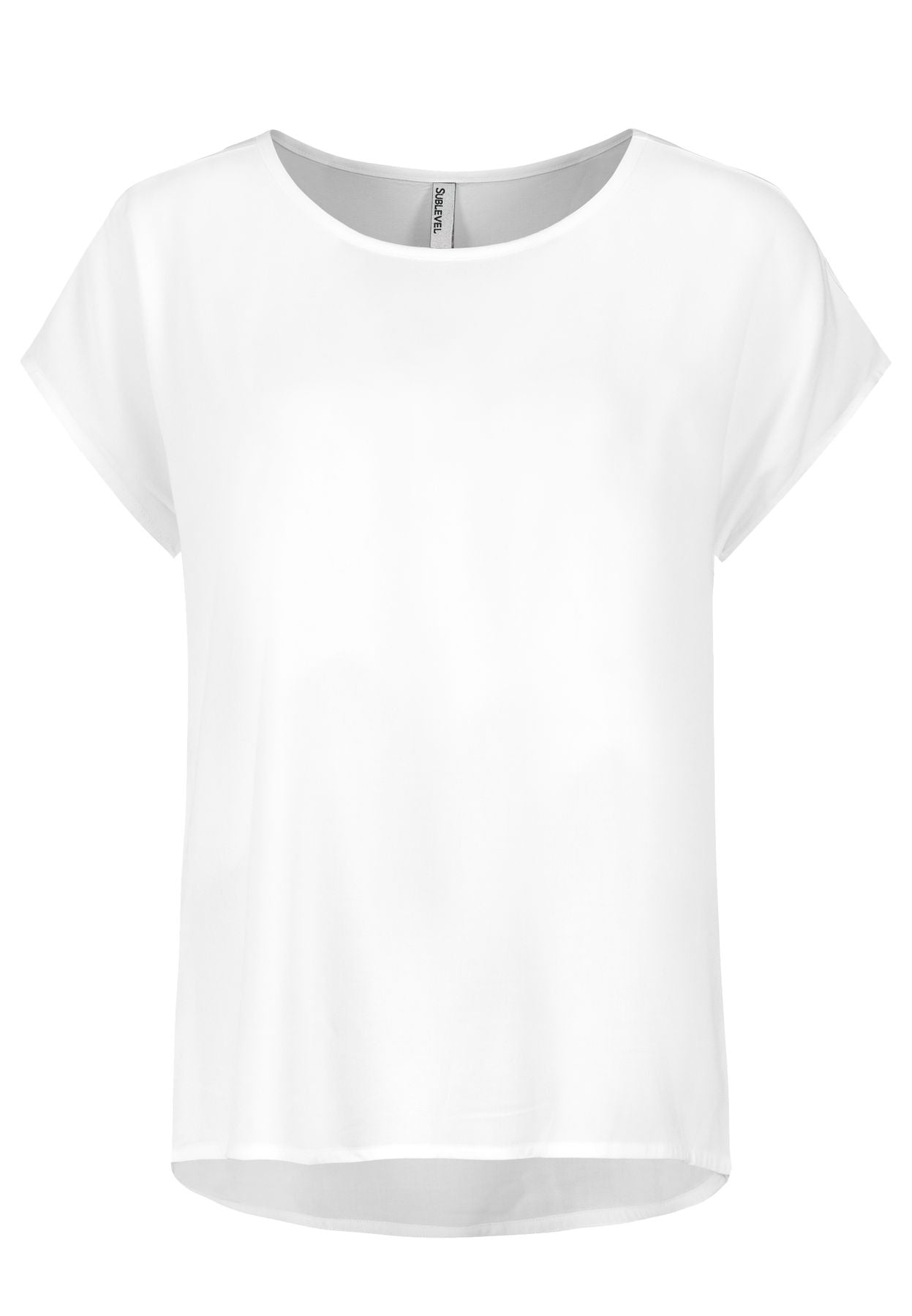 Damen DOB Bluse, Rundhals mit Piping, übe