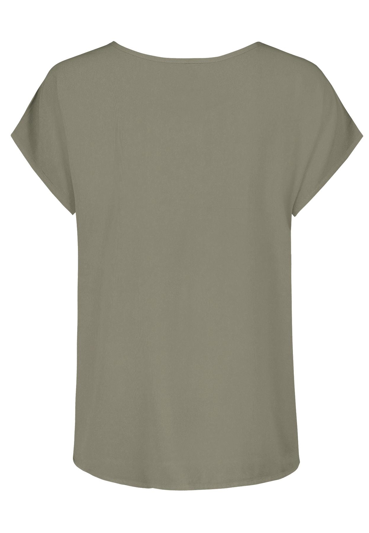 Damen DOB Bluse, Rundhals mit Piping, übe