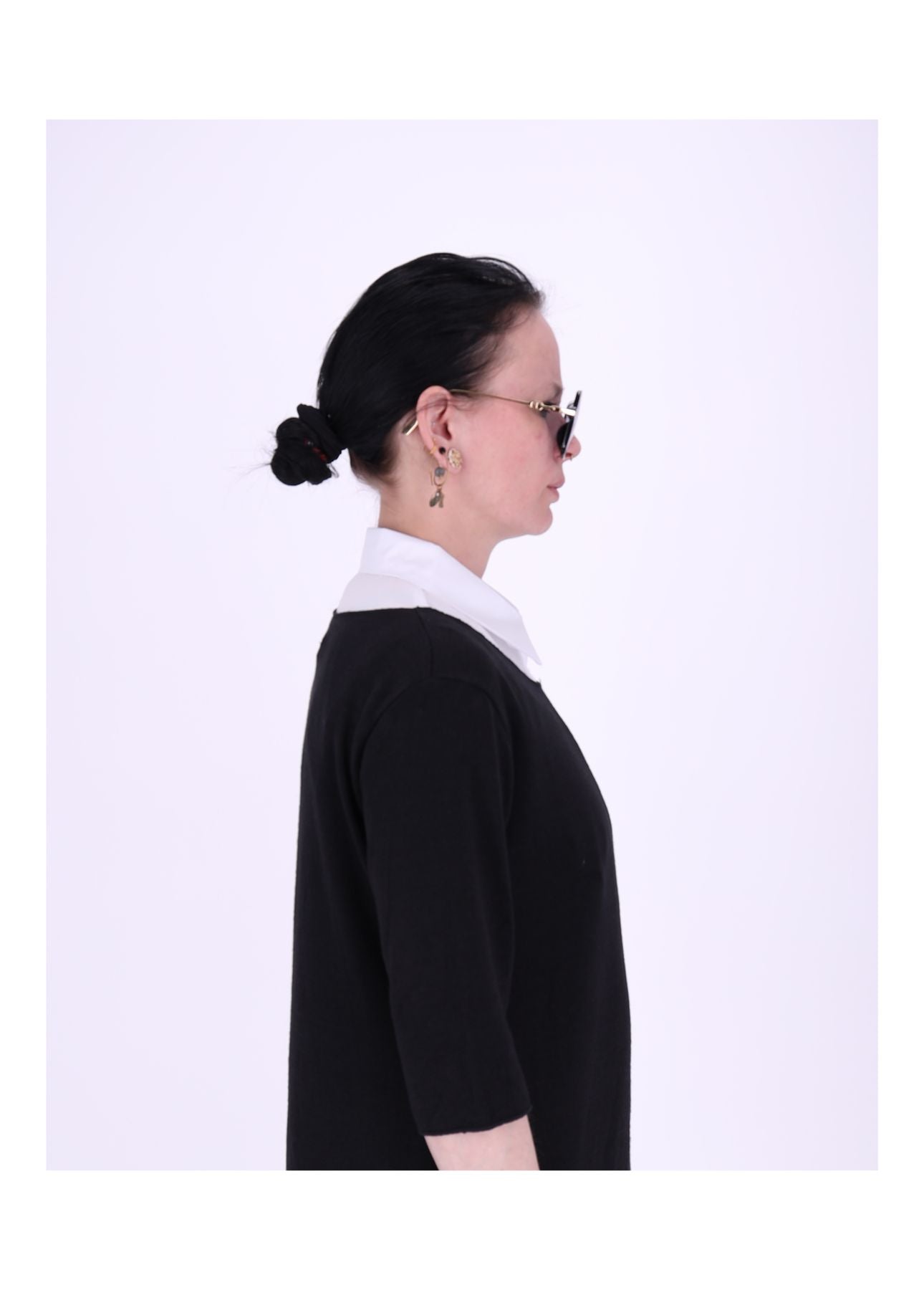 Damen Blusenkragen Baumwolle