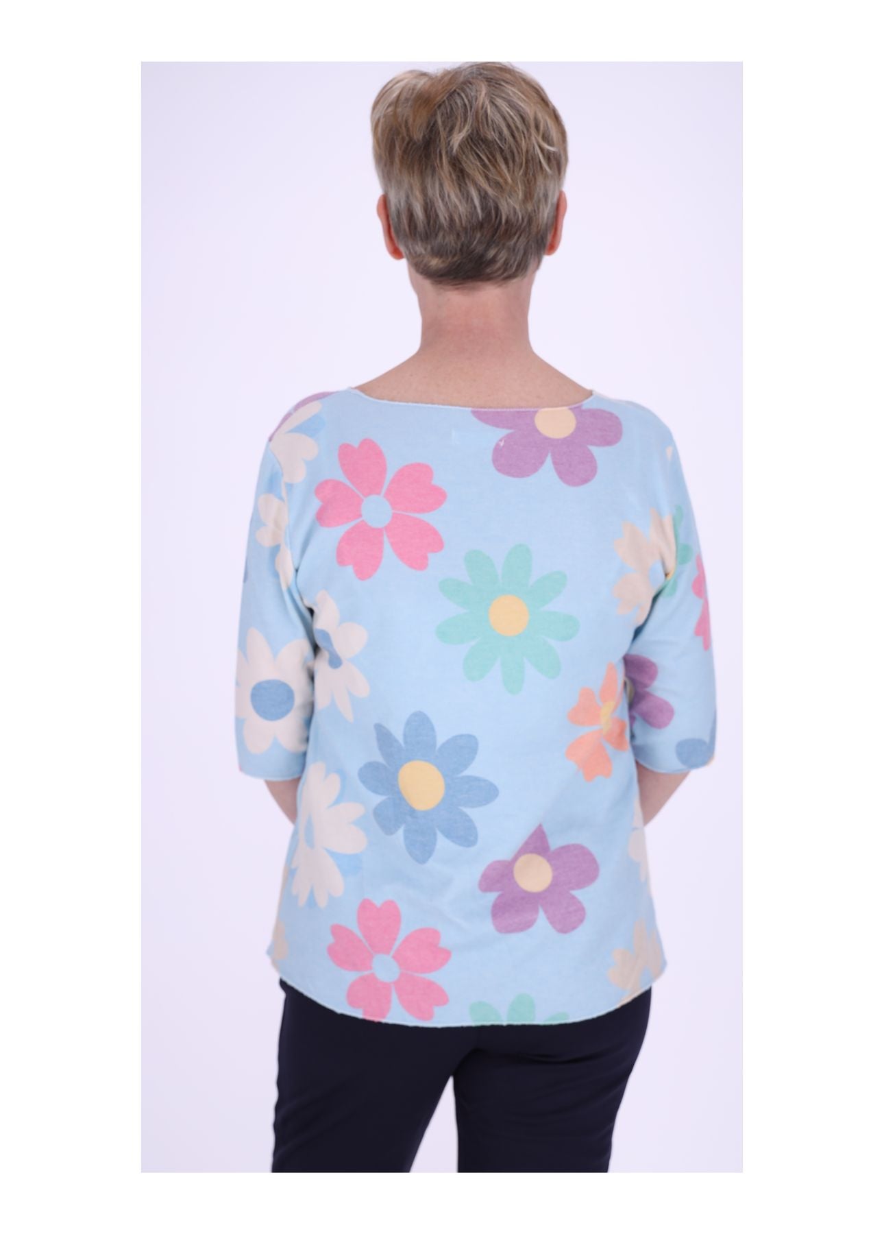 Damen T-Shirt Blumenprint