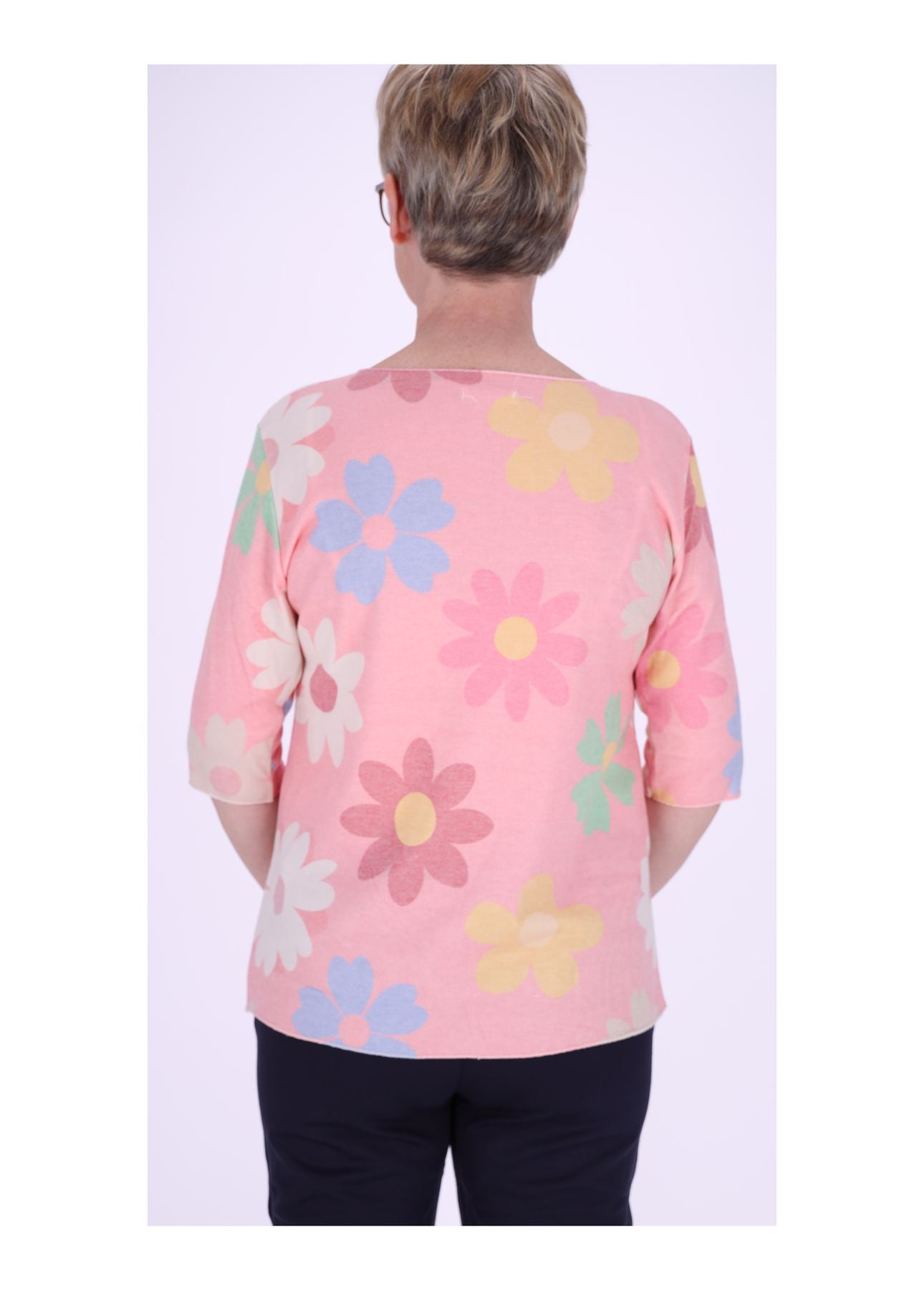 Damen T-Shirt Blumenprint