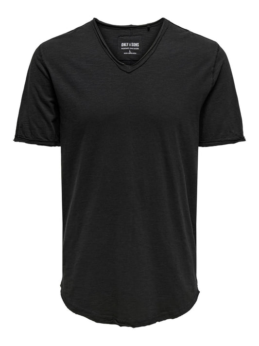 Herren ONSBENNE LONGY V-NECK SS TEE NOOS