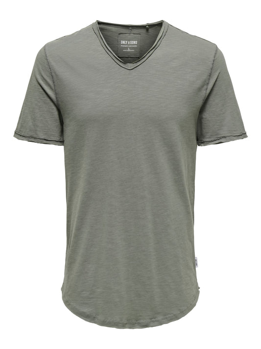 Herren ONSBENNE LONGY V-NECK SS TEE NOOS