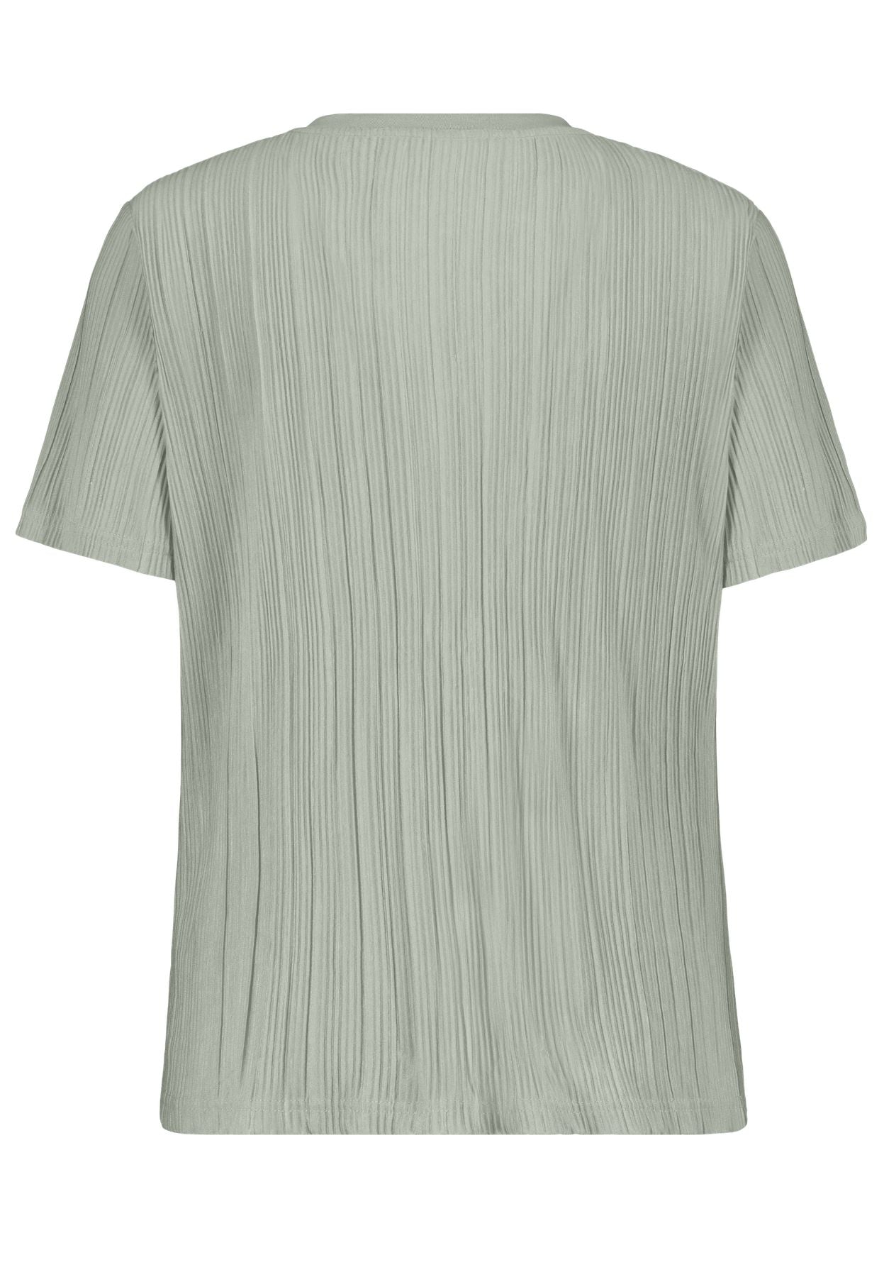 Damen DOB Plissee Shirt,kurzarm,V-Ausschn