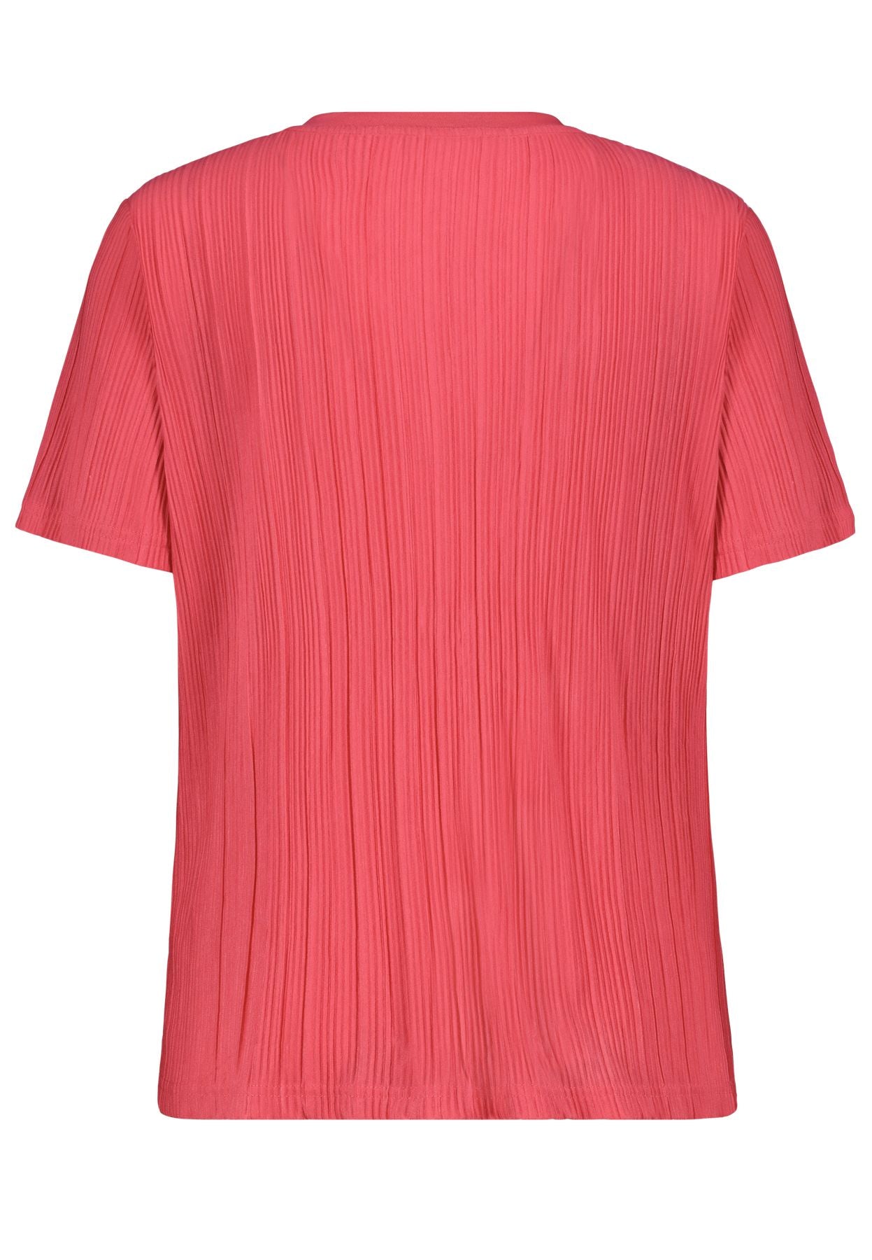 Damen DOB Plissee Shirt,kurzarm,V-Ausschn