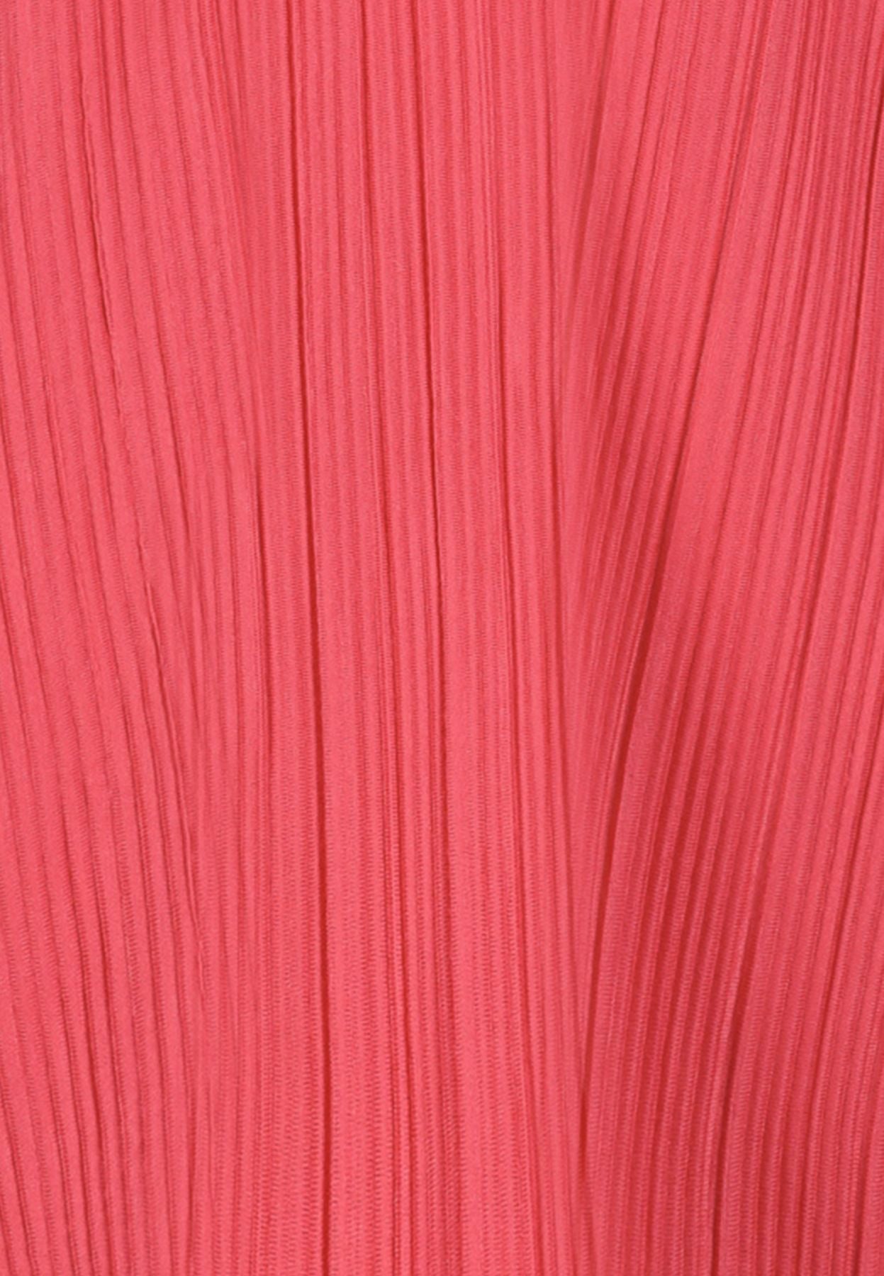 Damen DOB Plissee Shirt,kurzarm,V-Ausschn