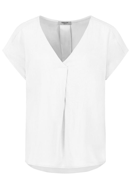 Damen DOB Bluse, V-Ausschnitt mit eingele