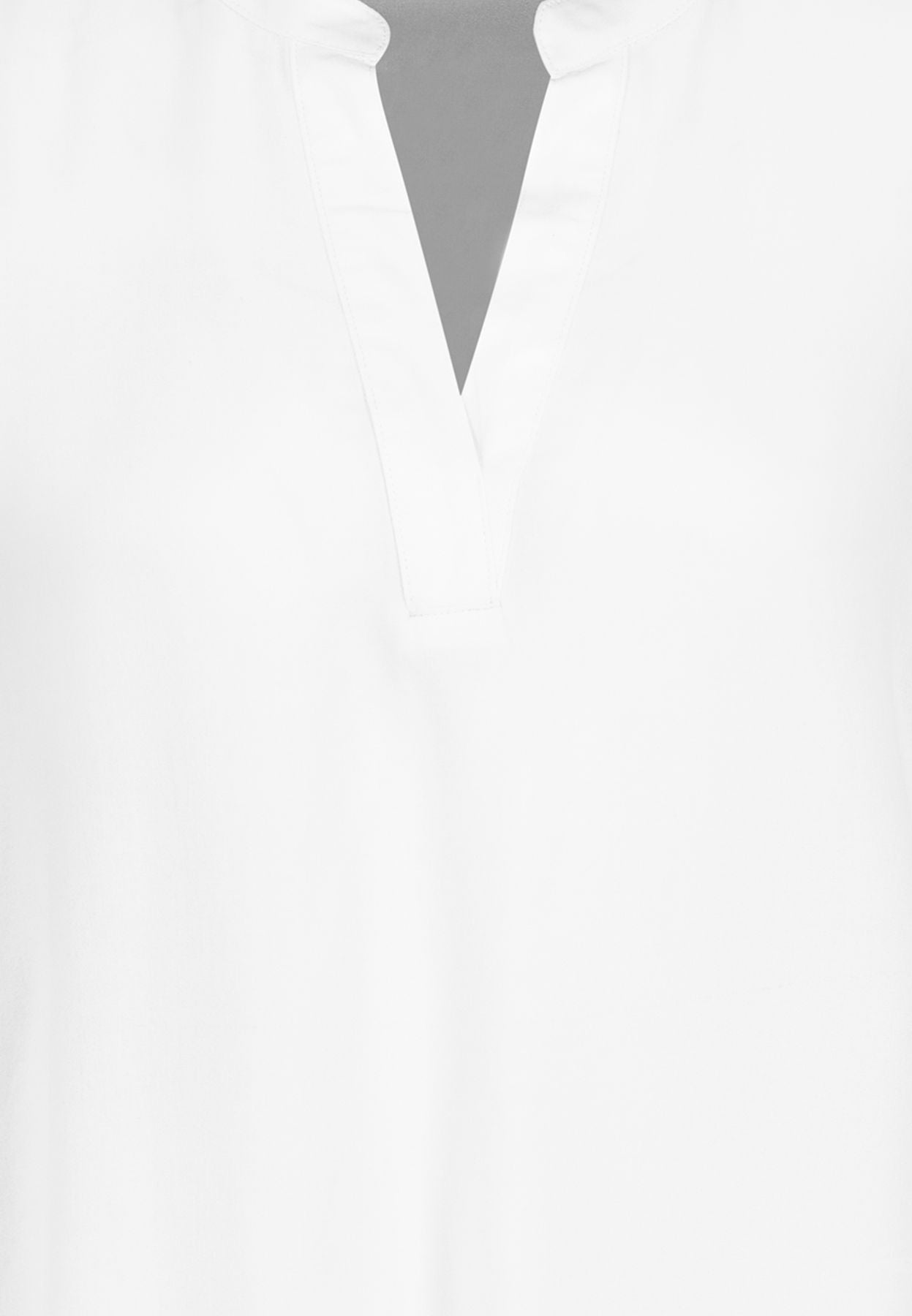 Damen DOB Bluse, Rundhals mit V-Ausschnit