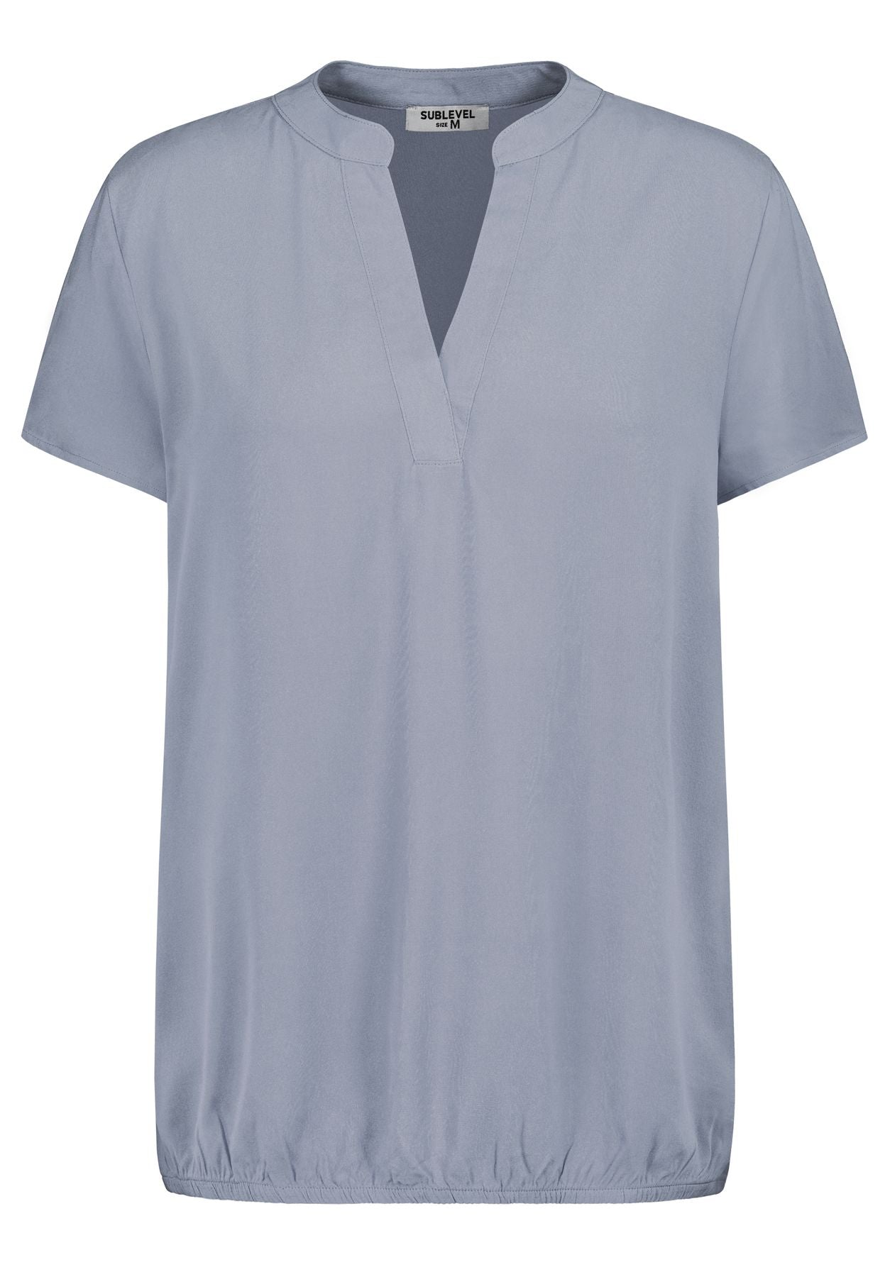 Damen DOB Bluse, Rundhals mit V-Ausschnit