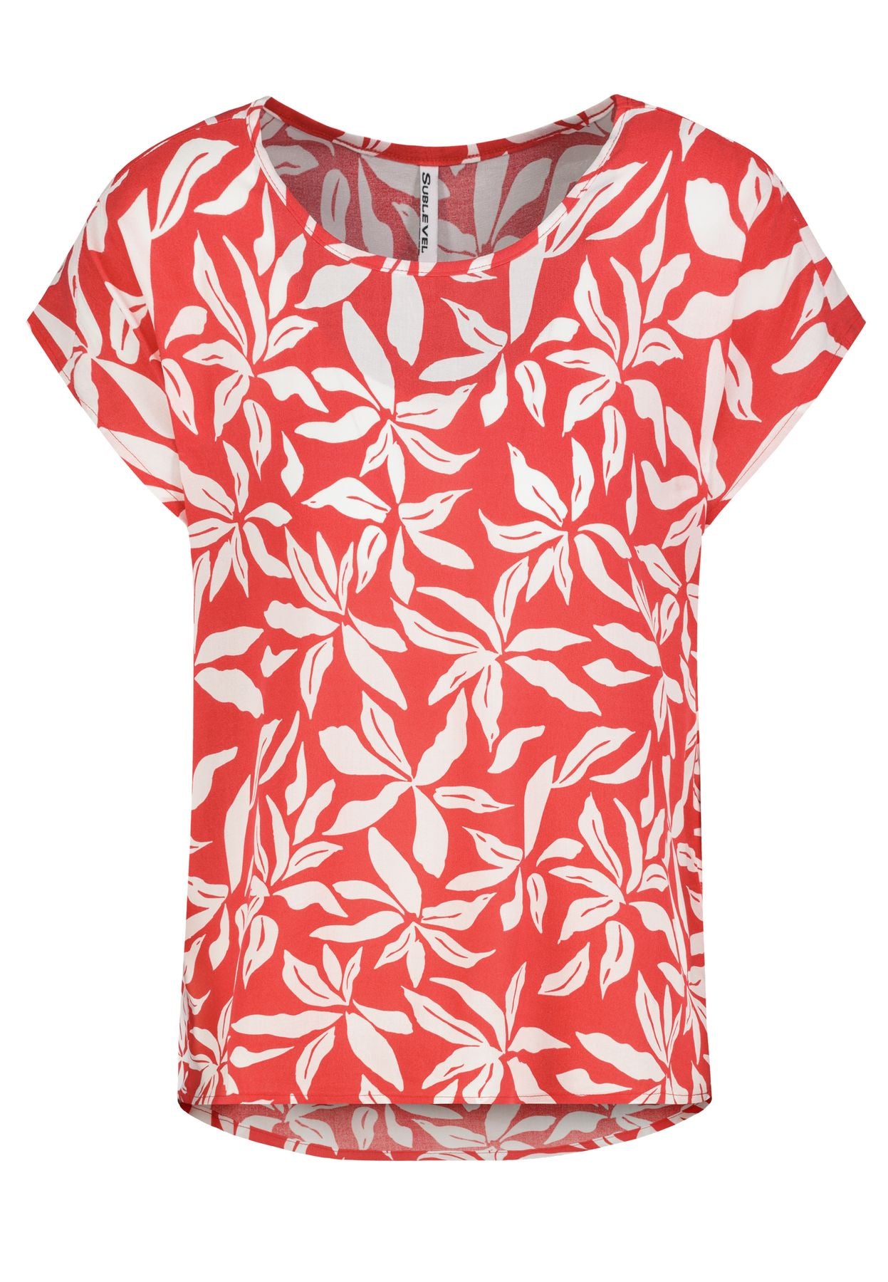 Damen DOB Bluse, Rundhals mit Piping, übe