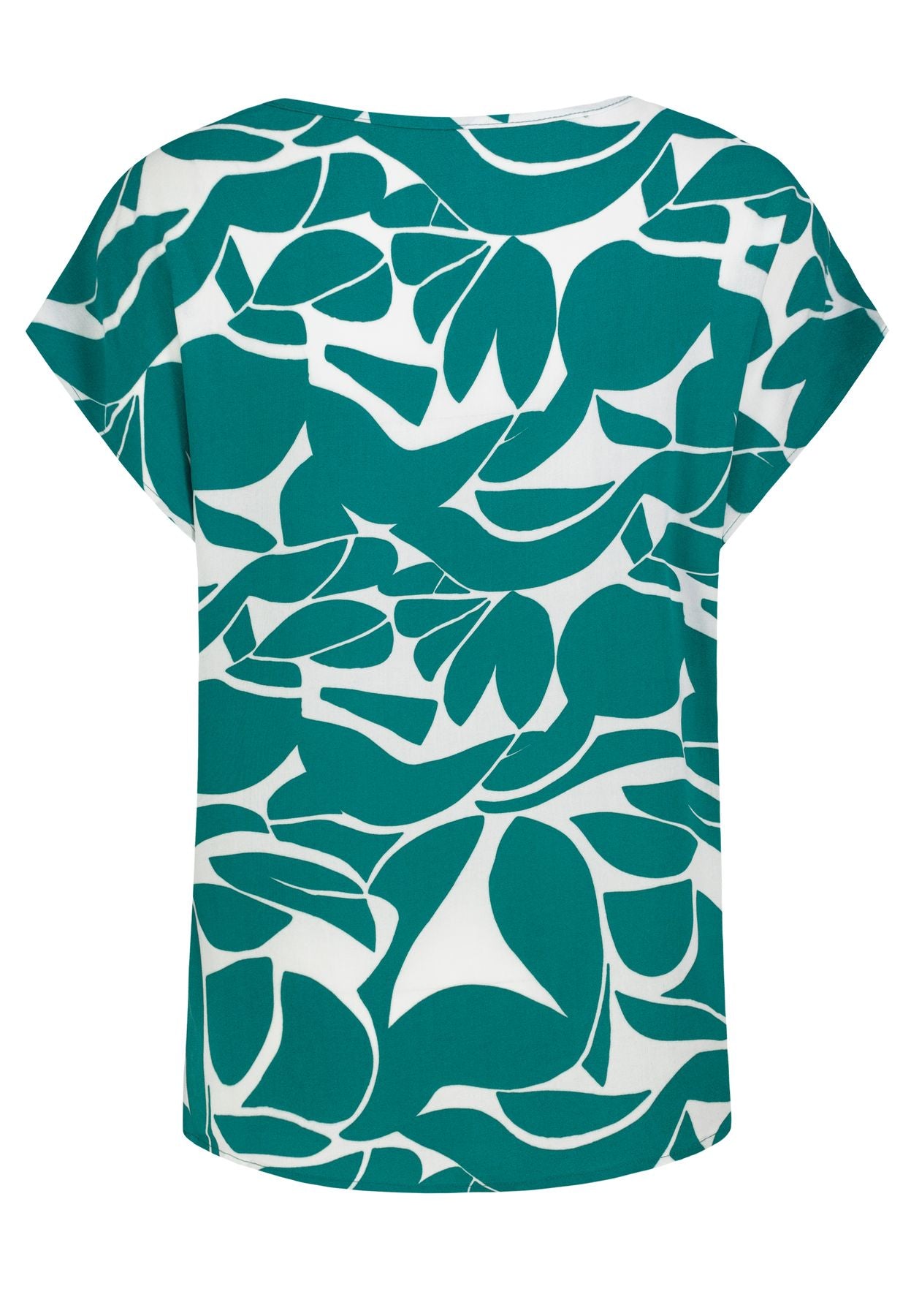 Damen DOB Bluse, Rundhals mit Piping, übe