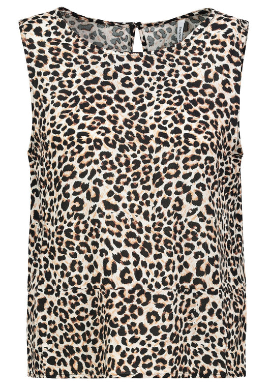 Damen DOB Bluse, ohne Ärmel, Rundhals mit