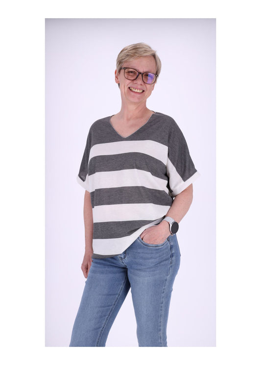 T-Shirt Damen Blockstreifen