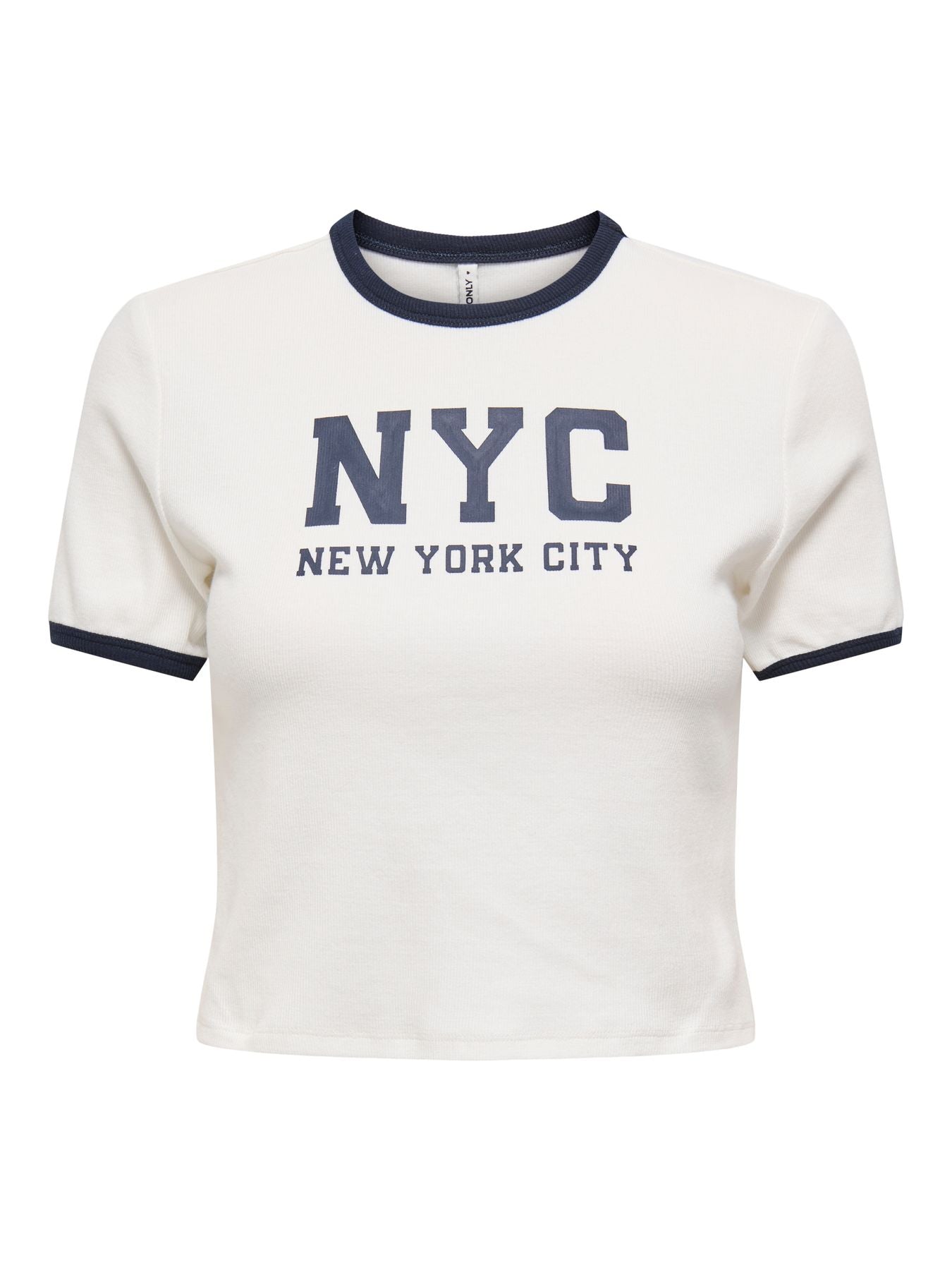 Damen ONLVIKKA S/S RIB O-NECK SHORT TOP C