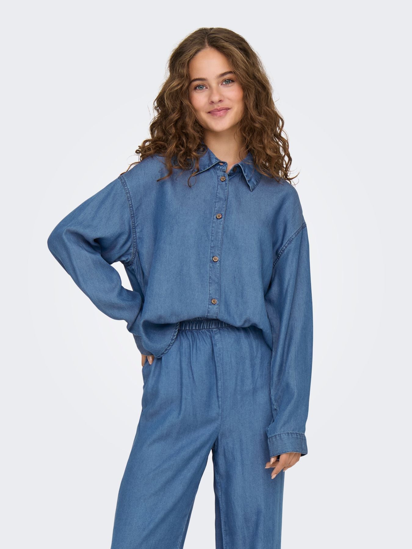 Damen ONLCHARIS LIFE LS SHIRT CC WVN