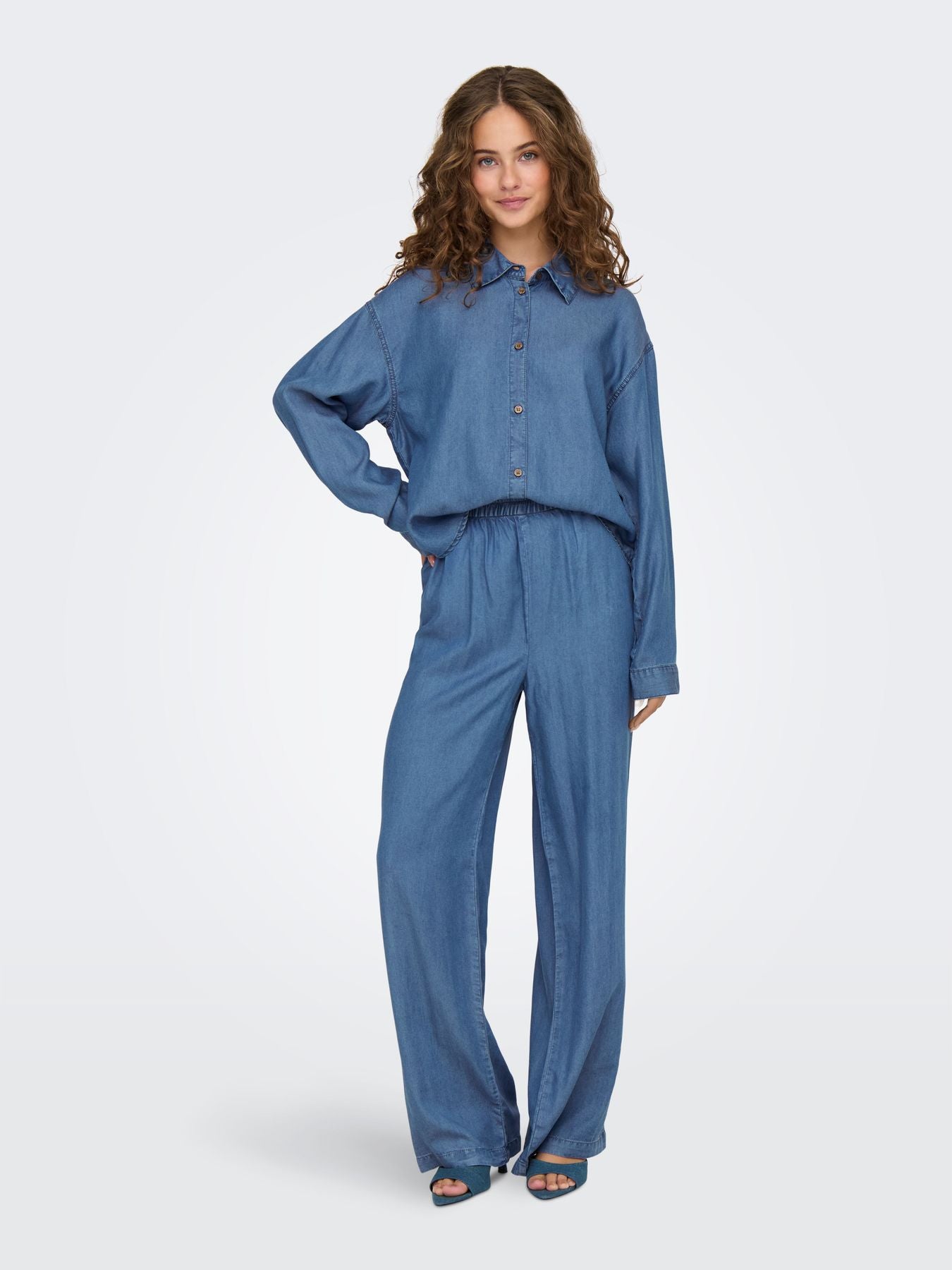 Damen ONLCHARIS LIFE LS SHIRT CC WVN