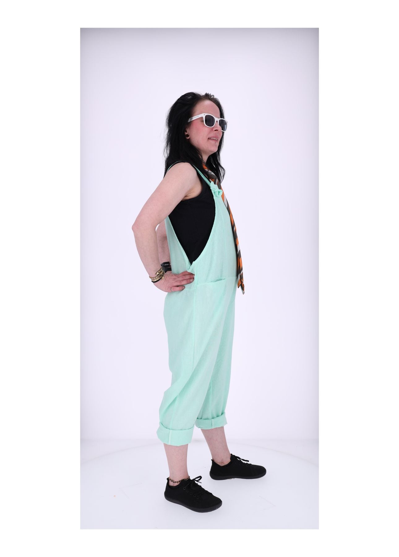 Latzhose Damen Leinen