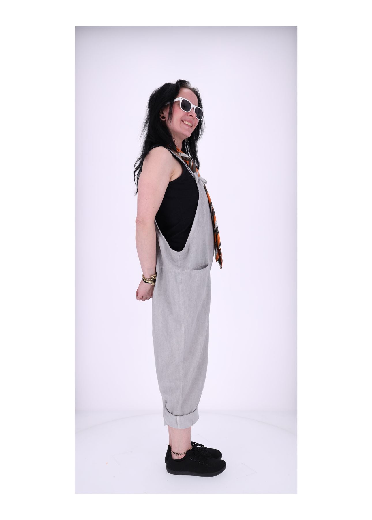 Latzhose Damen Leinen
