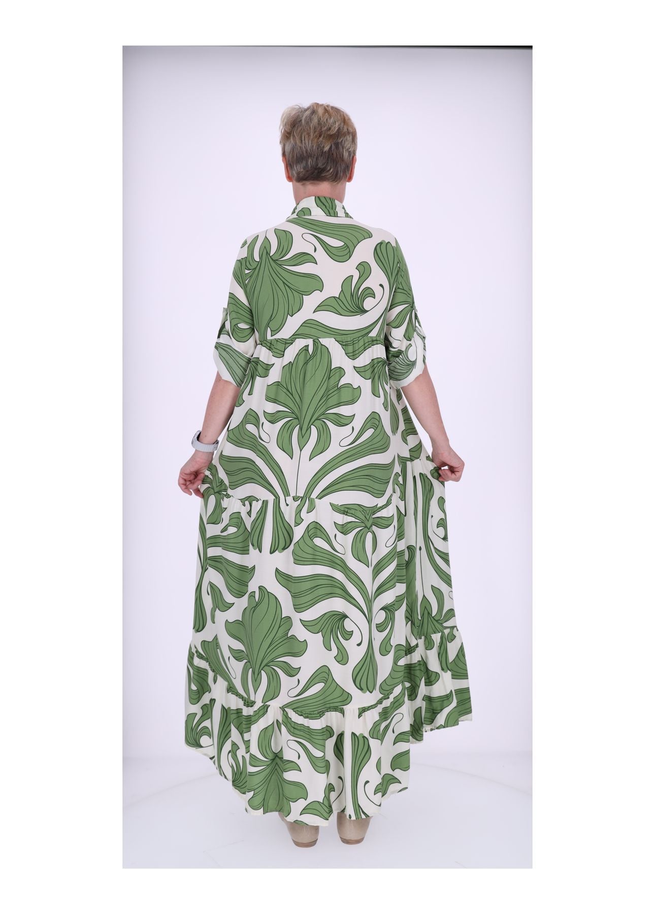 Blusenkleid Maxi Print